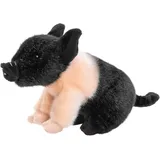 Uni Toys Uni-Toys Angler Sattelschwein Ferkel, sitzend 20 cm (Länge) - Plüsch-Schweinchen, Schwein - Plüschtier, Kuscheltier