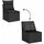 vidaXL Gartenlounge-Set 9-tlg. Loungeset schwarz