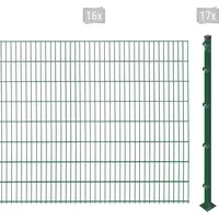 Arvotec Doppelstabmattenzaun ARVOTEC "ESSENTIAL 163 zum Aufschrauben", grün (dunkelgrün), H:163cm, Stahl, Kunststoff, Zaunelemente, Zaunhöhe 163 cm, Zaunlänge 2 - 60 m