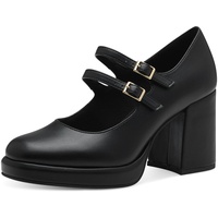 Marco Tozzi Damen Pumps mit Riemen mit Plateausohle Vegan, Schwarz (Schwarz), 39 EU