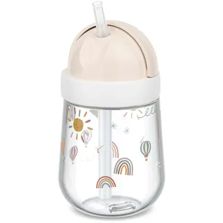 Mepal Strohhalmbecher Mio - Kleinkind Strohhalm Becher ab 9 Monaten - Auslaufsichere Trinkflasche für Kleinkinder - Spülmaschinengeeignet & BPA frei - 300 ml - Sunshine Rainbow