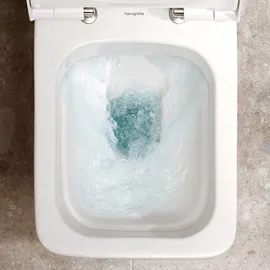 Hansgrohe EluPura Q Stand-WC mit WC-Sitz Weiß