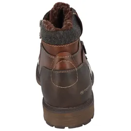 Tom Tailor Winterboots TOM TAILOR, Herren, Gr. 40, braun (cognac), Lederimitat, Textil, Schuhe Winterboots, mit Logoschriftzügen, Weite G