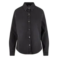URBAN CLASSICS Denim Langarmhemd Black Washed S