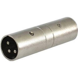 SSQ HA13 SS-1853 Adapter XLR männlich - XLR männlich Chrom, Audio Adapter, Silber
