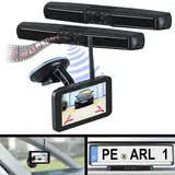 Lescars Rückfahrkamera Kabellose Solar-Funk mit Full HD & 5" Monitor