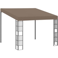 The Living Store Wand-Pavillon 3x3 m Taupe Stoff