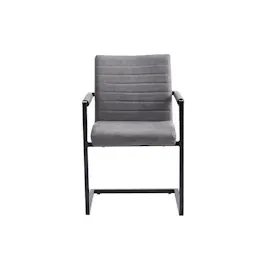 möbelliebling Esszimmerstuhl Freischwinger Grau Eisengestell PARZIVO