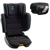 Urban Kanga Wallaroo 2.0 Reisekindersitz Auto Sitzerhöhung Auto Kinder ISOFIX Faltbarer Kindersitz 100-150cm 15-36 Kg i-Size (Schwarz/Türkis)