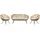 Beliani Lounge Set 3-tlg. Beige/Schwarz