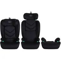 Cabino Kindersitz Gruppe 2/3 i-Size – ISOFIX Autokindersitz Dynamic mitwachsend Schwarz, ab 15 kg bis 36 kg, ECE R129, ab 3 bis 12 Jahre, abnehmbarer Bezug