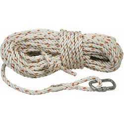 3M PROTECTA Seil für mitlaufendes Auffanggerät Cobra, Länge: 20 m, gedrehtes Seil 14 mm , AJ501 Karabiner Öffnungsweite 17 mm, 20,0 m