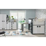 möbel-direkt.de Jugendzimmer-Set Gumi, (Komplett Set, 4-tlg., in verschiedenen Zusammenstellungen wählbar), ABS laminiert, MDF schwarz