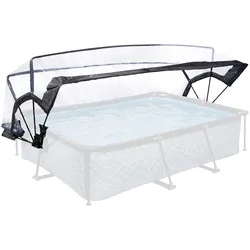 Poolverdeck EXIT "multifunktionale Abdeckung", transparent, B:300cm H:115cm T:200cm, Polyvinylchlorid (PVC), Verdecke, zur Befestigung an Framepools