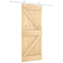 vidaXL Natürlich und Weiß rechts 80 x 210 cm braun
