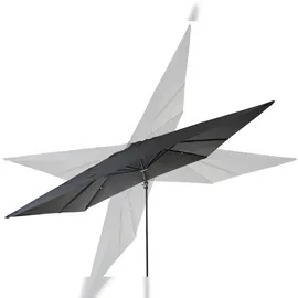 Mendler Gastronomie-Ampelschirm HWC-A96 300 x 300 cm Anthrazit drehbar