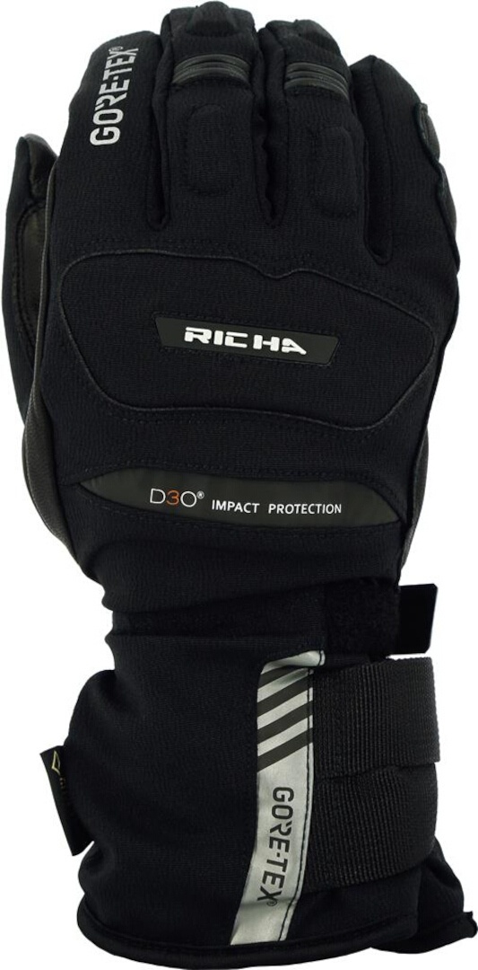 Richa North Gore-Tex waterdichte motorhandschoenen, zwart, L Voorman