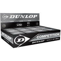 Dunlop Squashbälle Competition gelb, 12 Stück, für Anfänger und Fortgeschrittene – Speed langsam