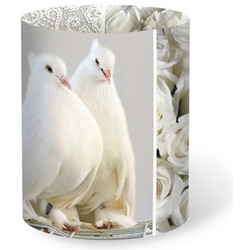 URSUS Zeichenpapier Mini-Tischlichter ‚Ambiente‘ weiße Tauben Motiv 11