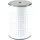 Home4You Wäschesammler Weiß - Edelstahl - 54 Liter - H 57,5 cm