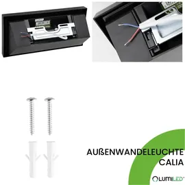 OEM Außenwandleuchte Kunststoff 12,3 cm spritzwassergeschützt schwarz