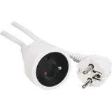 Perel Verlängerungskabel - 3 m - Weiß - 3G1.5 - stecker-typ E (französisches System)