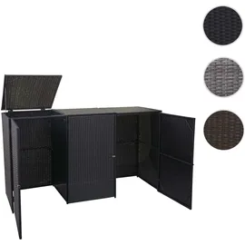 Mendler 3er-Mülltonnenverkleidung HWC-E25 schwarz