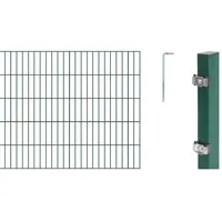 GAH Alberts Alberts Doppelstabmattenzaun-Grundset grün Zaunl. 20 m, Mattenh. 1000mm)