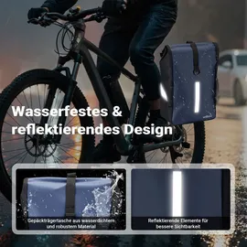 Wiltec Gepäckträgertasche 16 l blau