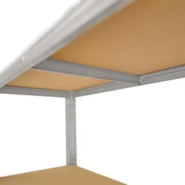 shelfplaza HOME 100x70x30 cm Schwerlastregal in verzinkt mit 4 Böden und 175 kg Traglast pro Boden