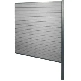 MCW Windschutz WPC-Sichtschutz Savoie 185 cm grau 2 St.