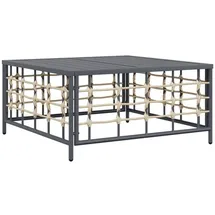 vidaXL Gartentisch Anthrazit 70x70x34 cm Poly Rattan