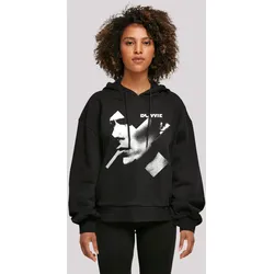 T-Shirt F4NT4STIC "David Bowie Smoke", Damen, Gr. S, schwarz, Obermaterial: 100% Baumwolle, casual, oversize, Langarm ohne Bündchen, Shirts, Print