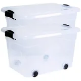 Siena Garden Aufbewahrungsbox Anzio 40 x 32 x 53 cm 2-tlg. transparent