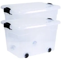Siena Garden Aufbewahrungsbox Anzio 40 x 32 x 53 cm 2-tlg. transparent