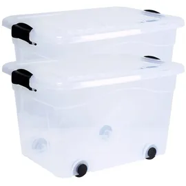 Siena Garden Aufbewahrungsbox Anzio 40 x 32 x 53 cm 2-tlg. transparent
