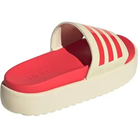 Adidas Adilette Platform Slides RUTSCHEN, Warm Vanilla/semi Lucid Red