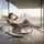 Tectake Gartenliege 142 x 62 x 92 cm Beige