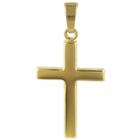 trendor Kreuzanhänger Kreuz Gold- 333 / 8 Karat 21 mm goldfarben
