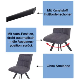 MCW Esszimmerstuhl J69 Samt rosa 6er Set