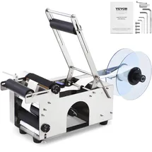 Vevor Halbautomatischer MT-50 Flaschen Etikettiermaschine Etikettenapplikator