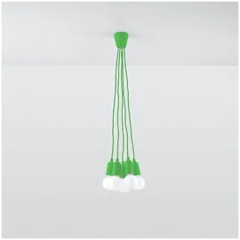 Sollux Lighting Diego 5-flg. E27 25 cm grün Kunststoff