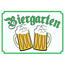 Biergarten Schild A4 (210x297mm)