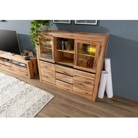MASSIVMOEBEL24.DE Highboard 155 x 140 x 43 cm Beige