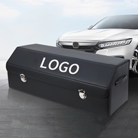 Kofferraumtasche – Kofferraum-Organizer mit Logo/Text, Rutschfester Kofferraum, strapazierfähiges Leder, Aufbewahrungsbox, Werkzeugtasche – geeignet für alle Fahrzeuge