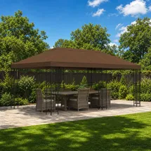 vidaXL Pavillon-Blendenbezug 6 x 3 m Braun