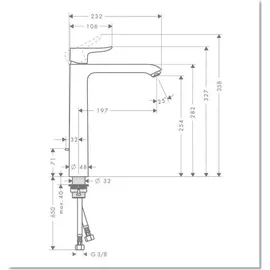 Hansgrohe Metris 260 Einhebelmischer DN 15 chrom 31184000