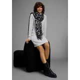 LAURA SCOTT Modeschal, im trendigen Leopard-Design mit Fransen - NEW grau|schwarz