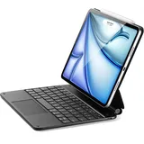 ESR Magnetische Keyboard Hülle, iPad Tastatur Hülle für iPad Air 6/5/4/iPad Pro 11, iPad Air 11" (M2 2024), Freischwebendes Ständer Design, Federnde Tasten, Präzises Multi-Touch Trackpad, Schwarz