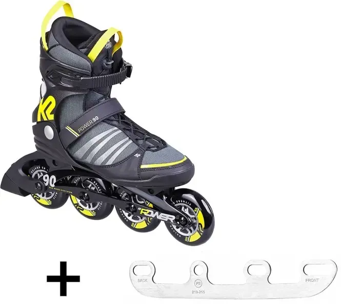 K2 POWER 90 II SPEEDLACE LTD Inline Skate inkl. SABRES 4 Schlittschuh Eiskufen - 45